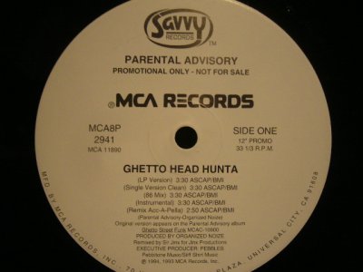 画像1: PARENTAL ADVISORY / GHETTO HEAD HUNTA