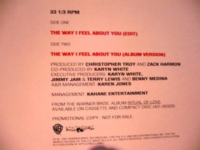 画像2: KARYN WHITE / THE WAY I FEEL ABOUT YOU (LP ALBUM VERSION)