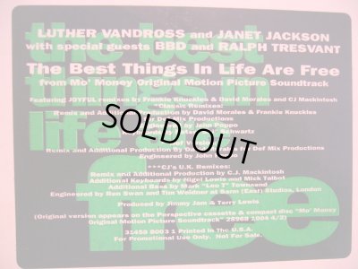画像2: LUTHER VANDROSS and JANET JACKSON / THE BEST THINGS IN LIFE ARE FREE  (2X12")