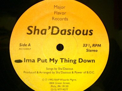 画像1: SHA’DASIOUS / IMA PUT MY THING DOWN / MR. DASIOUS