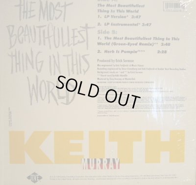 画像2: KEITH MURRAY / THE MOST BEAUTIFULLEST THING IS THIS WORLD (SAX REMIX) (US PROMO)