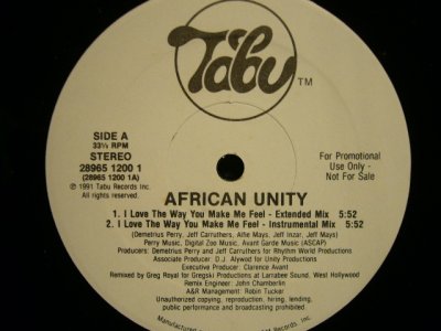 画像3: AFRICAN UNITY / I LOVE THE WAY YOU MAKE ME FEEL