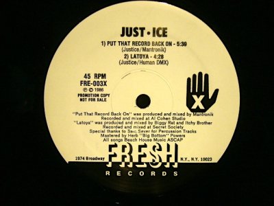 画像1: JUST-ICE / PUT THAT RECORD BACK ON (US-PROMO)