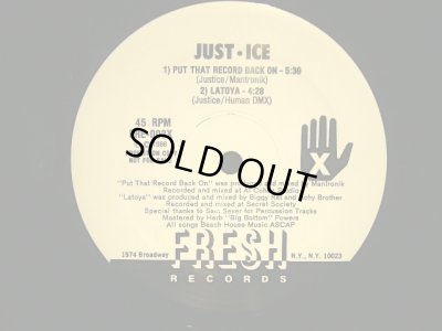 画像1: JUST-ICE / PUT THAT RECORD BACK ON (US-PROMO)