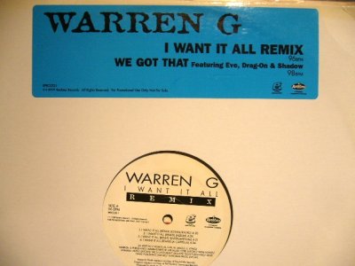 画像1: WARREN G / I WANT IT ALL (REMIX)  (US-PROMO)