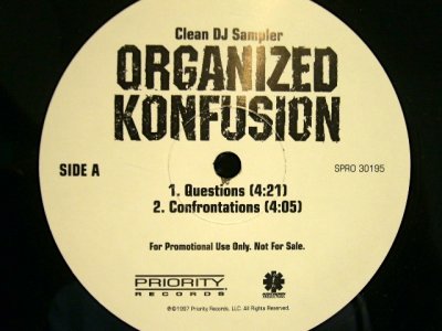 画像2: ORGANIZED KONFUSION / CREAN DJ SAMPLER  (US-PROMO)