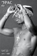 TUPAC SHAKUR (2PAC)  / SMOKING SIGNATURE POSTER  24x36 inches (61cm x 92cm)