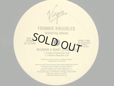 画像2: FRANKIE KNUCKLES FEATURING ADEVA ‎/ WHADDA U WANT (FROM ME)  (US-PROMO 2LP)