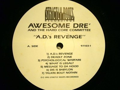 画像3: AWESOME DRE' & THE HARD CORE COMMITTEE /  "A.D.'S REVENGE"  (US-LP)