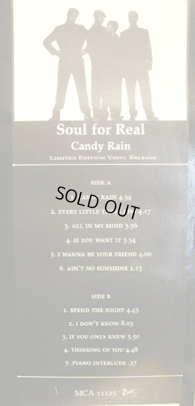 画像3: SOUL FOR REAL / CANDY RAIN  (UK-LP  LIMITED EDITION )