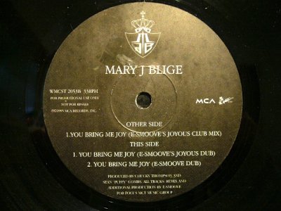 画像3: MARY J. BLIGE ‎/ YOU BRING ME JOY  (UK-PROMO 2×12")