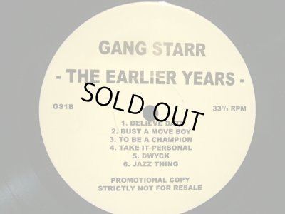 画像2: GANG STARR ‎/ THE EARLIER YEARS  (PROMO-LP)
