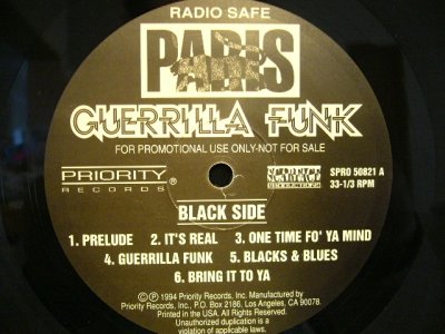 画像3: PARIS / GUERRILLA FUNK  (US PROMO - CLEAN VERSION )