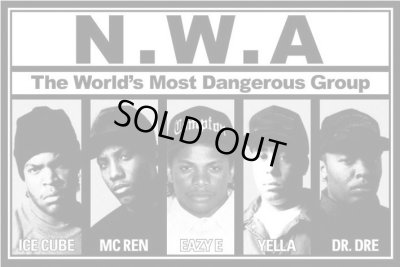 画像1: N.W.A CLASSIC POSTER / ICE CUBE / EAZY E / DR. DRE / YELLA / MC REN  (915mm × 610mm)