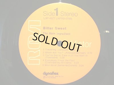 画像3: THE MAIN INGREDIENT / BITTER SWEET  (US-LP)