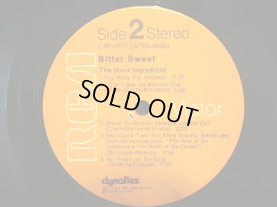 画像4: THE MAIN INGREDIENT / BITTER SWEET  (US-LP)