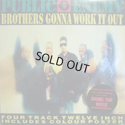 画像1: PUBLIC ENEMY / BROTHERS GONNA WORK IT OUT  (UK-POSTER SLEEVE)