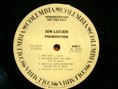 画像4: JON LUCIEN ‎/ PREMONITION  (US PROMO-LP)