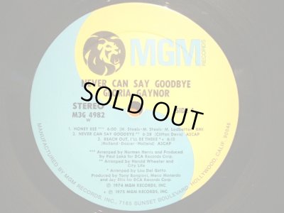 画像3: GLORIA GAYNOR ‎/ NEVER CAN SAY GOODBYE  (US-LP)