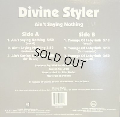 画像2: DIVINE STYLER ‎/ AIN'T SAYING NOTHING