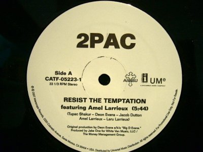 画像1: 2PAC / RESIST THE TEMPTATION feat. AMEL LARRIEUX  (US-PROMO)