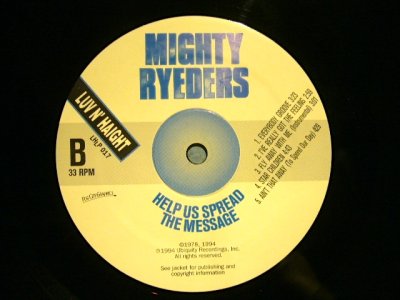 画像4: MIGHTY RYEDERS / HELP US SPREAD THE MESSAGE (LP)