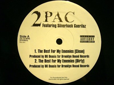 画像1: 2PAC FEATURING SILVERBACK GUERILLAZ ‎–/THE BEST FOR MY EMEMIES  (US PROMO)