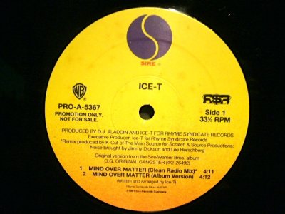 画像1: ICE-T / MIND OVER MATTER  (US-PROMO)