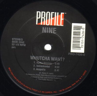 画像1: NINE / WHUTCHA WANT?  (¥500)