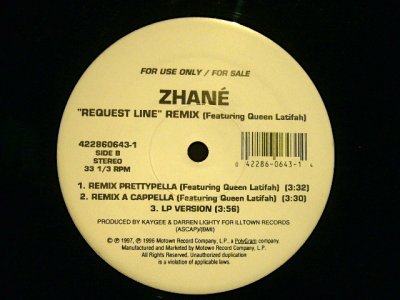 画像2: ZHANE ‎/ REQUEST LINE (REMIX) feat. QUEEN LATIFAH