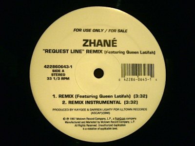 画像1: ZHANE ‎/ REQUEST LINE (REMIX) feat. QUEEN LATIFAH