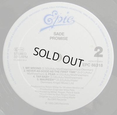 画像3: SADE / PROMISE (UK-LP)