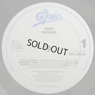 画像2: SADE / PROMISE (UK-LP)