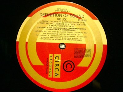 画像5: DEFINITION OF SOUND ‎/ THE LICK  (UK-LP)