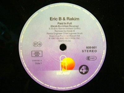 画像3: ERIC B & RAKIM /  PAID IN FULL (DEREK B.'S URBAN RESPRAY)  (UK)