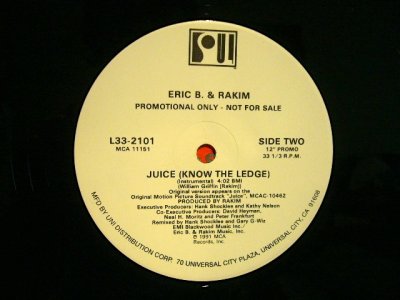 画像4: ERIC B. & RAKIM / JUICE ( KNOW THE LEDGE )  (US-PROMO)