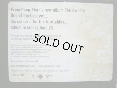 画像2: GANG STARR ‎/ THE OWNERZ  (SAMPLER)