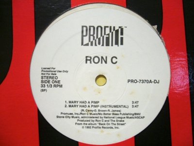 画像1: RON C ‎/ MARY HAD A PIMP  (US-PROMO)