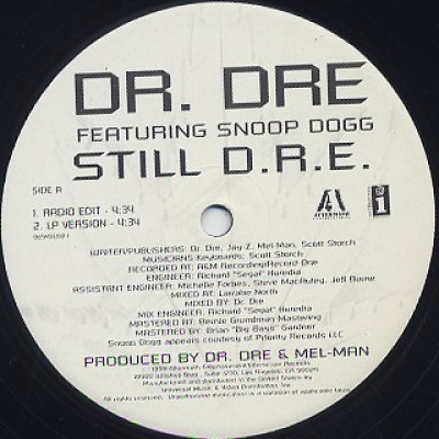 画像2: DR. DRE FEATURING SNOOP DOGG ‎/ STILL D.R.E.  (US)