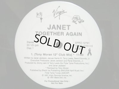 画像1: JANET /  TOGETHER AGAIN  (US-PROMO 2×12")