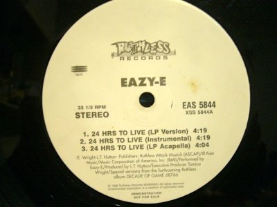 画像1: EAZY-E ‎/ 24 HOURS TO LIVE  (US-PROMO)