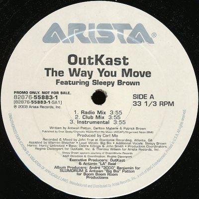 画像1: OUTKAST ‎/ THE WAY YOU MOVE / HEY YA!  (PROMO)