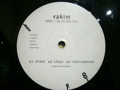 画像1: RAKIM ‎/ WHEN I B ON THA MIC / FLOW FOREVER  (GEMA)