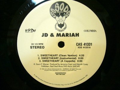 画像1: JD & MARIAH /  SWEETHEART (US-PROMO)