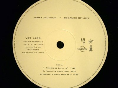 画像1: JANET JACKSON / BECAUSE OF LOVE (UK)  (¥500)