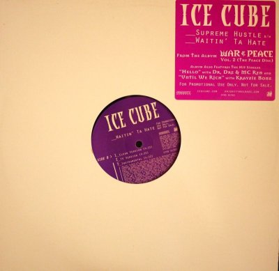 画像1: ICE CUBE / SUPREME HUSTLE / WAITIN' TA HATE  (US-PROMO)