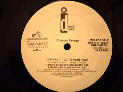 画像1: CHANTAY SAVAGE / DON'T LET IT GO TO YOUR HEAD  (US-PROMO)