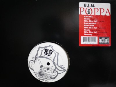 画像1: THE NOTORIOUS B.I.G. / BIG POPPA REMIX (黒ジャケ、ステッカー付き）