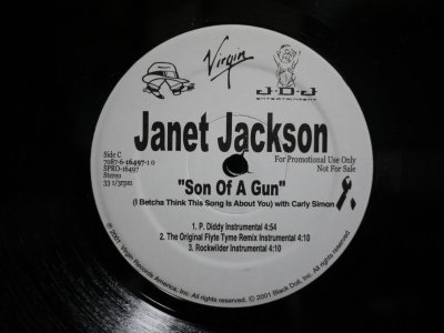 画像2: JANET JACKSON WITH CARLY SIMON, MISSY ELLIOTT / SON OF A GUN (I BETCHA THINK THIS SONG IS ABOUT YOU) (US-PROMO)