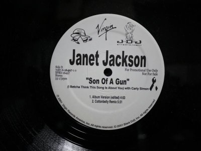 画像1: JANET JACKSON WITH CARLY SIMON, MISSY ELLIOTT / SON OF A GUN (I BETCHA THINK THIS SONG IS ABOUT YOU) (US-PROMO)